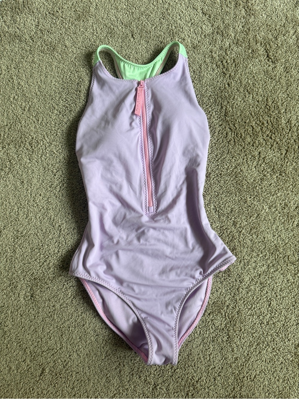 Fabletics Zip-Front Racerback One-Piece Swimsuit - Picture 3 of 5